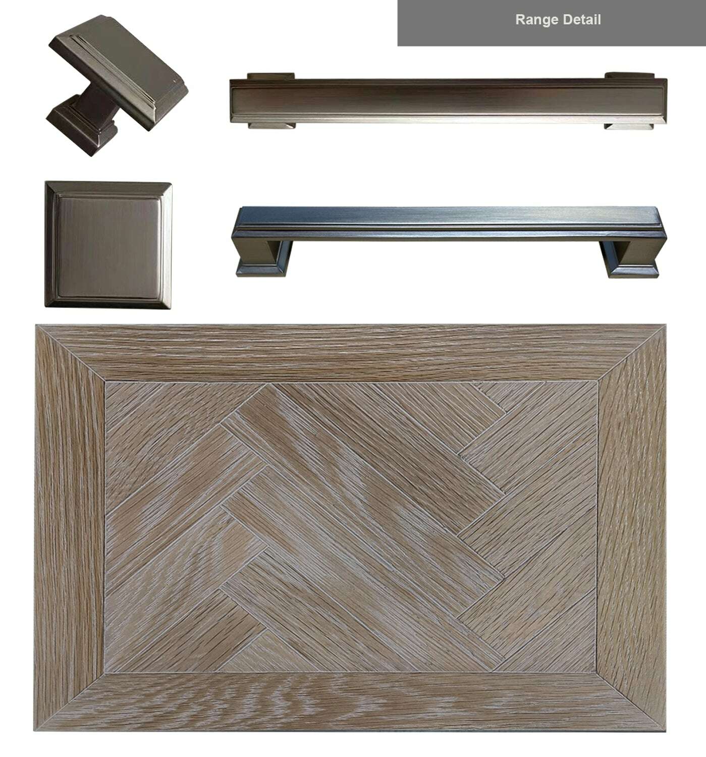 Signature Blue Oak Top Small Console Table
