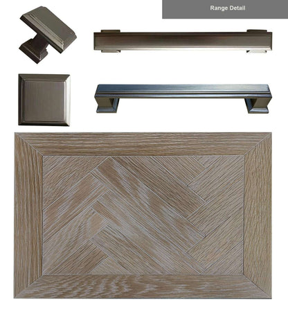Signature Blue Oak Top Small Console Table