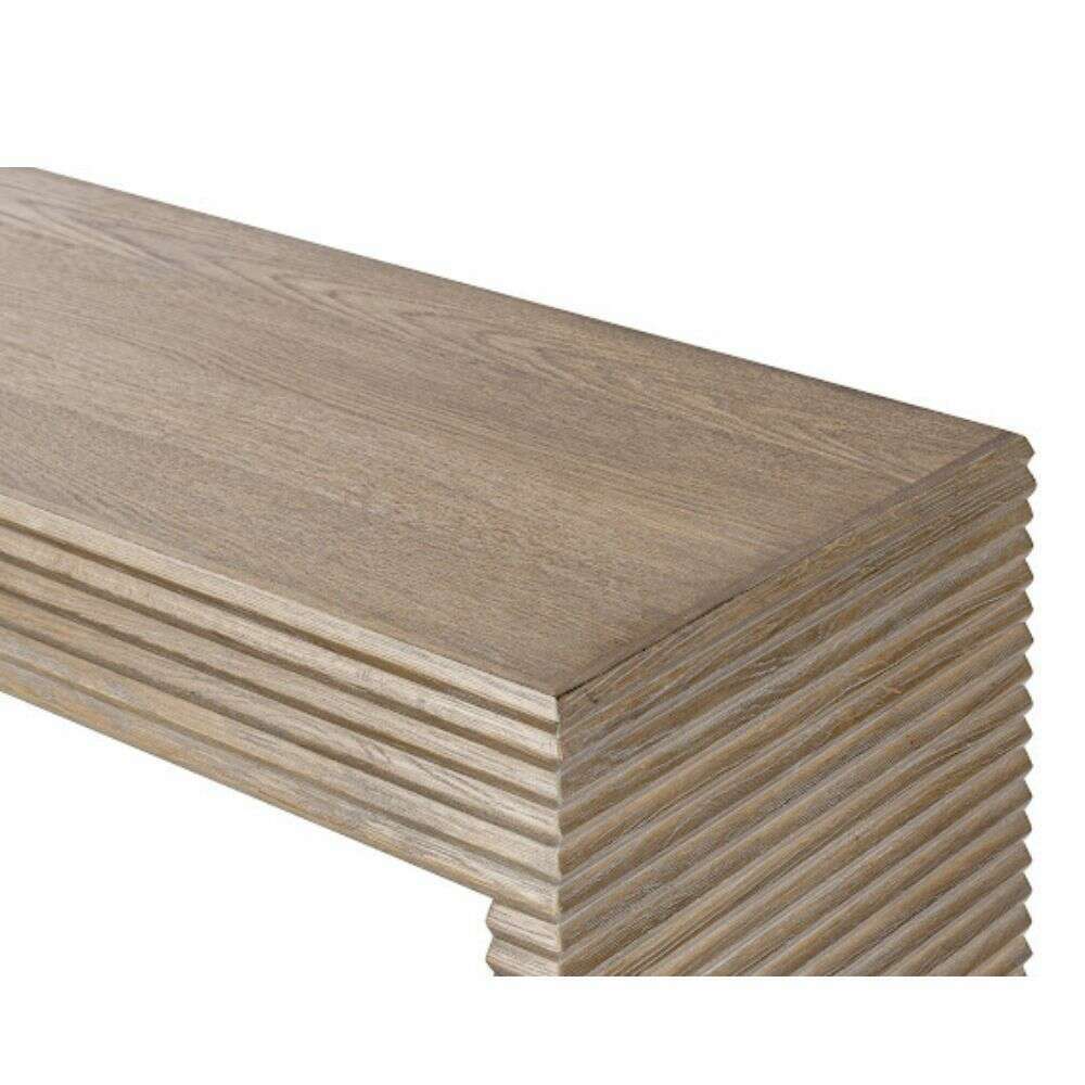 Solara Ribbed Oak Console Table - Console Table - Heart of Kitchens