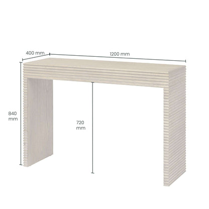Solara Ribbed Oak Console Table - Console Table - Heart of Kitchens