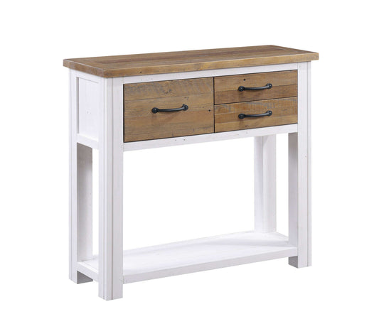 Splash of White Reclaimed Wood Small Console Table
