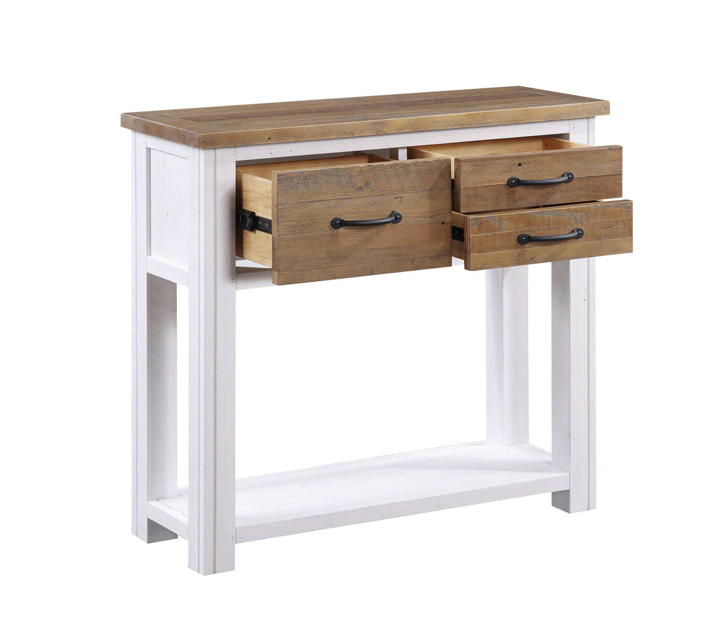 Splash of White Reclaimed Wood Small Console Table