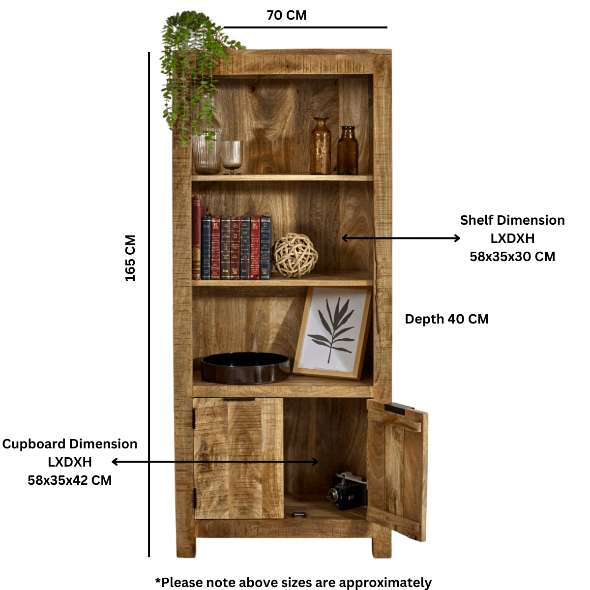Surrey Solid Wood Bookcase