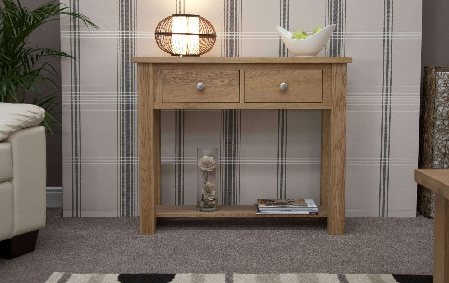 Torino Solid Oak Console Table