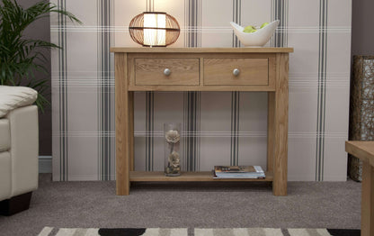 Torino Solid Oak Console Table