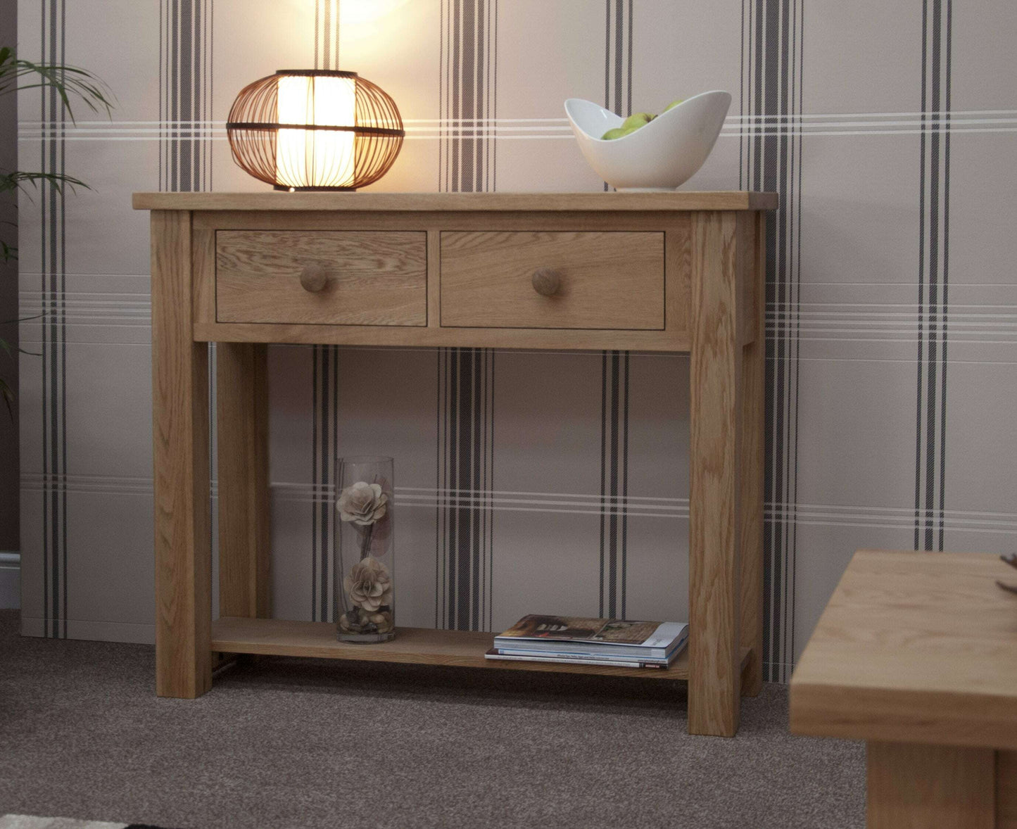 Torino Solid Oak Console Table