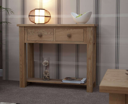 Torino Solid Oak Console Table