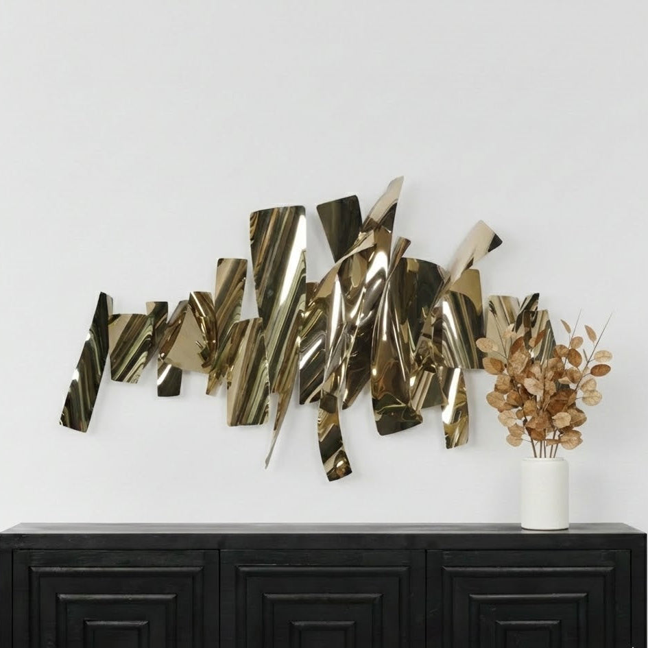 Stainless Steel Abstract Slice Wall Art