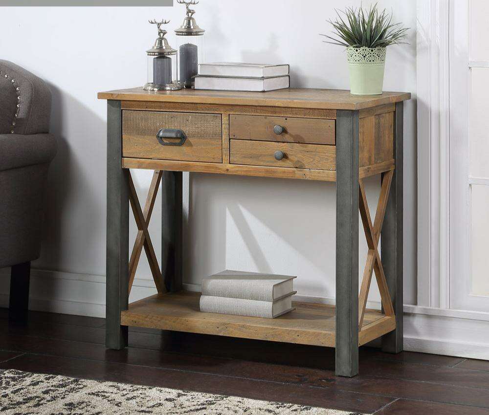 Urban Elegance - Reclaimed Wood Small Console Table