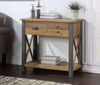 Urban Elegance - Reclaimed Wood Small Console Table