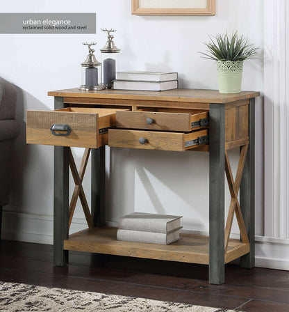 Urban Elegance - Reclaimed Wood Small Console Table