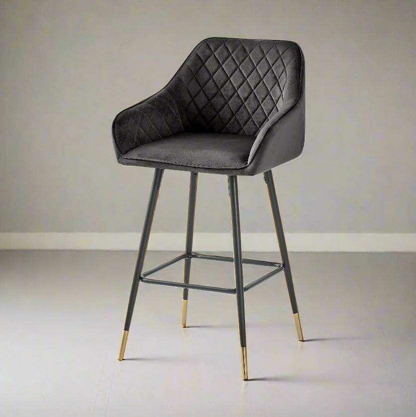 Velvet Bar Stool (Set of 2)