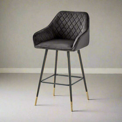 Velvet Bar Stool (Set of 2)