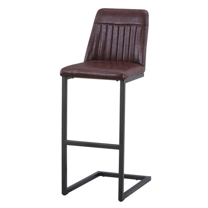 Vintage PU Leather Bar Stool (Set of 2)