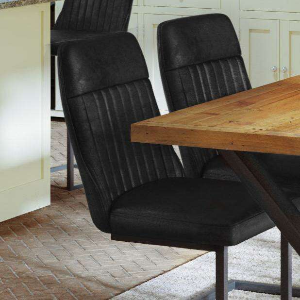 Vintage Styled PU Leather Dining Chair (Set of 2)
