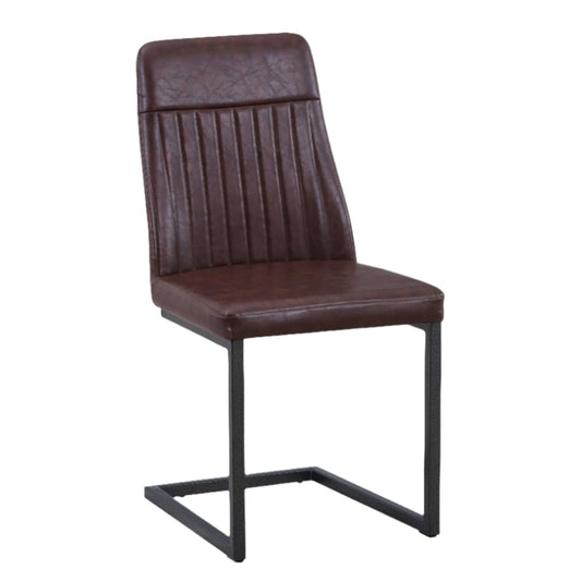 Vintage Styled PU Leather Dining Chair (Set of 2)