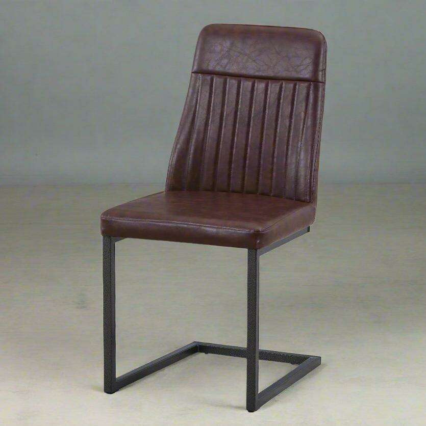 Vintage Styled PU Leather Dining Chair (Set of 2)