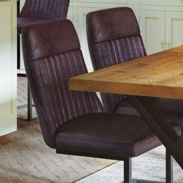 Vintage Styled PU Leather Dining Chair (Set of 2)