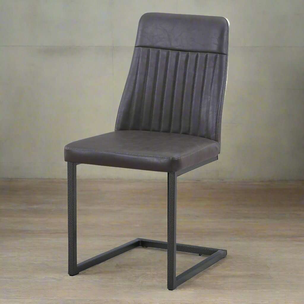 Vintage Styled PU Leather Dining Chair (Set of 2)